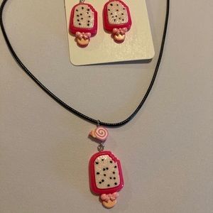 Handmade Dragon Fruit Jewelry Set